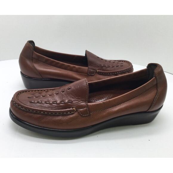 SAS Weave Loafer Chestnut Brown Womens 7.5 Comfort Shoe New - Picture 8 of 11